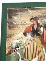 ANTIQUE WPA ERA PAINTING PORTRAIT FARM FARMERS FARMING LISTED FAMOUS ALEXANDER