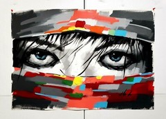 Bohemian, 24×36 Hand painted on Giclee Canvas