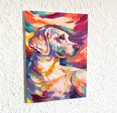 MORGAN 🔥 LABRADOR MY ASTRO DOG 15X21 ABSTRACT GALLERY HOME FINE ART