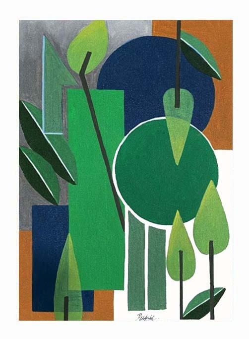 Original Art Geometric Painting Modern Abstract Wall Art Decor 12×16 Acrylic Art