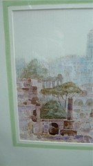 ARTHUR EVAN READ, 1911-78, LARGE SIGNED FRAMED WATERCOLOR OF ROME. 1