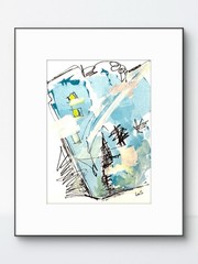 SAMATOWIC Original Abstract 9×12 Playful Paper Handmade Signed Fine Art 21