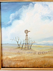 Listed New Mexico Artist Richard Maitland Original Oil Painting On Masonite
