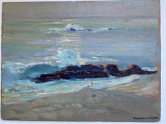 Frederick W. Becker Coastal Seascape Oil Painting Plein Air Western Impression