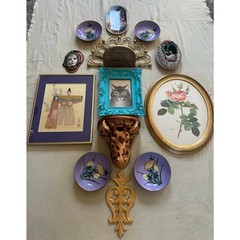 Vintage lot gallery accent wall art pictures set ornate gold framed portraits 13