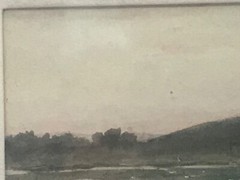 ANTIQUE WATERCOLOR SEASCAPE PAINTING W.D. PARISH FARRIS WINDMILL CAPE COD