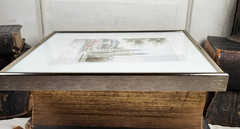 VTG Original Framed Water Color Painting Netherlands Church Signed Gallery Wall