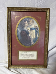 Vintage ONLY ONE MOTHER Picture and Frame 17 x 11”