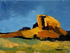 Landscape Painting 9×12 Acrylic Desert Mesa Home Decor Wall Art R Stevens