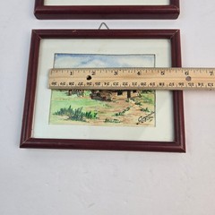 Set of 2 Vintage Guanacaste Costa Rica Watercolor Paintings Nubia 1990 Signed