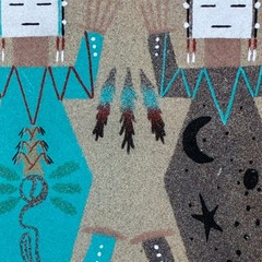 Navajo Sand Painting Mother Earth Father Sky Indigenous Southwestern Tribal Folk