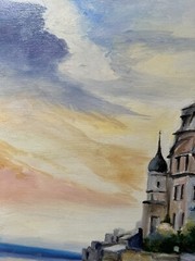 Venice City Landscape, OOAK painting oil, 18×24 inch, Handmade Gift, Home Decor