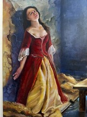Painting Princess Tarakanova,18×24 inches, Home Decor, WALL ART DECOR, Home Gift