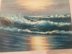 Realistic Nature Oil Painting-Ocean Waves 23×27
