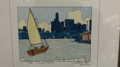 Tim Robinson Print SEATTLE Signed Space Needle Lake Union Downtown PioneerSquare