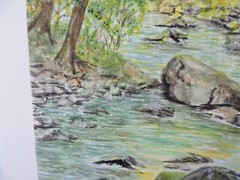 „Forest Stream“, Original Watercolor Painting, 9×12 140 lb Canson Cold Press