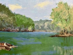 Original Landscape Acrylic Painting 9×12