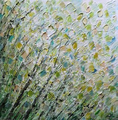 Nature Inspired, Original Painting, Botanical Abstract, Textured Impasto 30×30