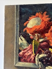 Famous Clown Painting By Veres Mid Century Portrait Circus MARGO CLARK VINTAGE