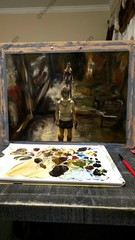Silent Hill 3 Mirror Room Oil Painting 11×15 Signed By Artist