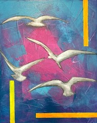 Original acrylic art painting – Soaring High : Fun filled adventure