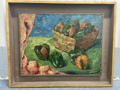 Louis Quintanilla (Spanish 1893-1978) Still Life Of Peppers Oil on Canvas