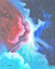 ORIGINAL ART by Steven Graff „Source“ 20×16 stretched canvas/acrylic colors