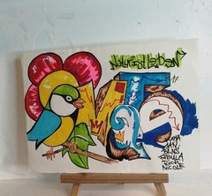 „Nature Is Life“ Painting On Paper A4 Across Unique Signed 1/1 2017