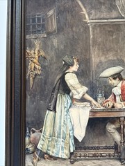 Antique Painting Portrait Man Woman Men Women Masterful Listed 19th Century