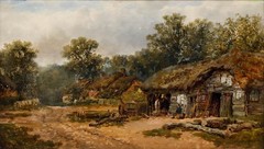 William Pitt (act.1851-1890) – Framed 1876 Oil, Radway Under Edge Hill