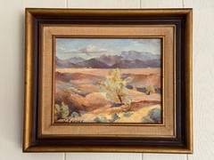 California Desert Painting .. Feeney Artist ..