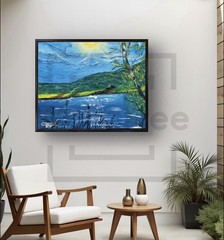 Sunlights on the Water — A Journey to Serenity Acrylic Painting