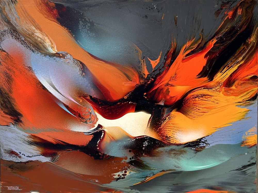 Leonardo Nierman oil painting Lava