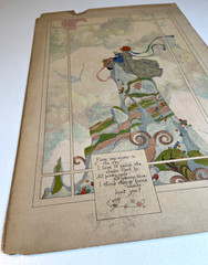Antique Art Deco Watercolor Painting by Hazel Frazee, Chicago, IL