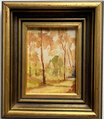 ALEX GREEN AUSTRALIAN FRAMED OIL „COUNTRY DUSTY ROAD“ 1981