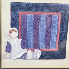 Susie Riehl Framed Quilt Paintings Folk Art Amish Country Pennsylvania Print Set