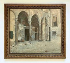 Francesco Coleman -Roman Architecture 1877 -Exceptional Italian Watercolor
