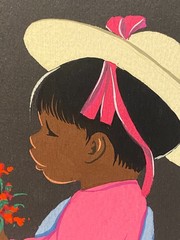 Vintage Luis Betanzos Gouache on Paper Mexican Children Flowers Colorful Mexico