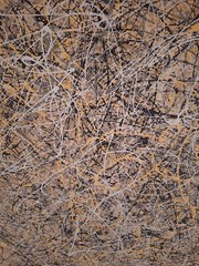Original Abstract Action Painting jackson pollock style signed art decor paint