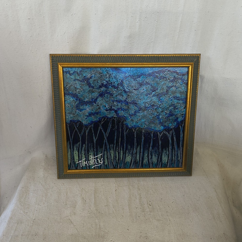 Original Acrylic Painting “ Monochromatic“ 13″ X 15″ By Timothy Designs