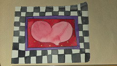 Mcmahon water color heart suitablefor framing