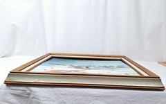 Navajo Fred Cleveland Original Oil Acrylic On Canvas Framed Size about 24″ × 20″