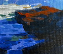 Acrylic Painting The Fusion Of Sunset And Sea M. Patskan Original nAAA4859