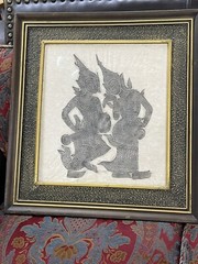 Vintage Temple Rubbing Asian, Siam, Tribal, Thai, MCM Modern Art discount 4 both