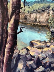 5”x7”- Original Oil Painting Landscape Water Nature Park Saint Croix River Mikah