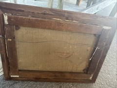 Antique 19th Century Oil Painting – Landscape Stamped Wadsworth Howland & Co