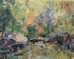 Art Original Oil Painting by RM Mortensen „Clear Springs“ Landscape 11 x 14