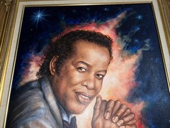 Painting by Ronald Scott McDowell – Lou Rawls “The Universal Star” 1989 – 44×32”