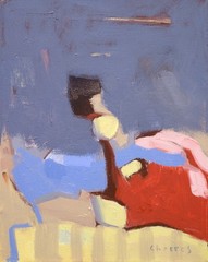 Abstract Contrast Colors Landscape Original Oil Painting 11×14 Aldo Cherres Art