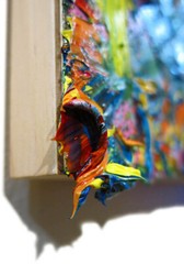 LANDSCAPE NATURE█ABSTRACT ORIGINAL OIL█PAINTING VINTAGE PLANTS█ART SIGNED ART█AN